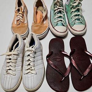 Bundle of Kids Converse Van's & Misc. Shoes Size 1-2 #L-56